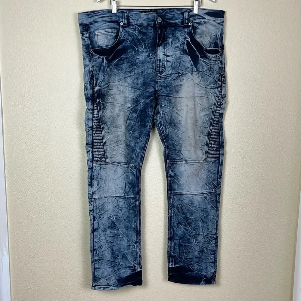 Bleeker & Mercer acid wash jeans 42” waist x 32” inseam